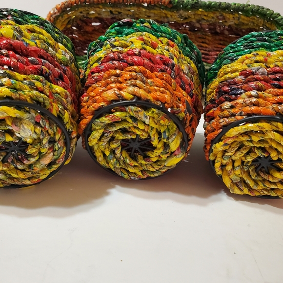 Recycled Bag Planters Handmeade in India from Recycled Bags Multi-colored - Picture 9 of 15